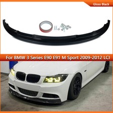For 2009-12 BMW E90 E91 328i 335i M Sport Front Bumper Splitter Lip Glossy Black picture
