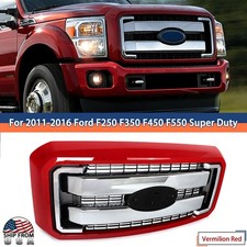 Vermilion Red Shell Front Grill Assembly For 2011-2016 F250 F350 F450 Super Duty picture