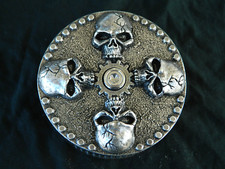 SKULL Air filter cover plate for Harley Davidson motorcycle 5.5