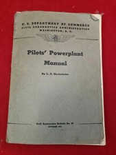 Pilots' Powerplant Manual By Shedenhelm Civil Aeronautics Bulletin October 1942 picture