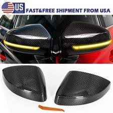 2PC Real CARBON FIBER SIDE REARVIEW MIRROR COVER CAP FOR AUD A3 S3 RS3 2014-2021 picture