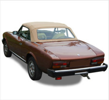 Fits Fiat 124 2000, Spider CS2 1979-1982 Convertible Soft Top Tan Pinpoint Vinyl picture