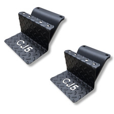 CJ5 Side Steps Compatible with Jeep © CJ Vehicles (Pair) - CJ5 Cutout - Black picture