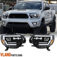 Pair VLAND LED Projector Headlights Set For 2012-2015 Toyota Tacoma W/Sequential picture