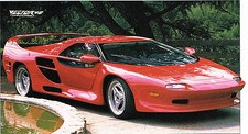 1992 VECTOR W8/M12 SPEC SHEET/Brochure/Pamphlet/Catalog picture