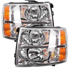 For 2007-2014 Chevy Silverado1500 2500HD 3500HD Left+Right Headlights Headlamps picture