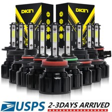 4-Side 9005/9006/H11/H4/9007 LED Headlights Kit 6500K White Hi/Lo Beam Bulbs x20 picture
