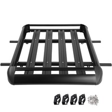 Black Aluminium Roof Rack Basket Tray Luggage Cargo Carrier with Bars XL-B picture