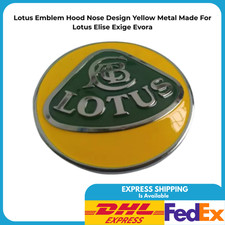 1 x Lotus Emblem Hood Nose Design Yellow Metal Made For Lotus Elise Exige Evora picture