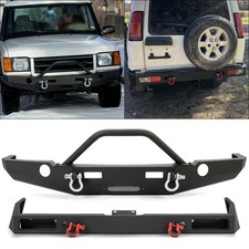 KUAFU For 1999-04 Land Rover Discovery 2 Steel Front/Rear Bumper W/ Winch Plate picture