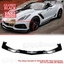 For Corvette 14-19 C7 ZR1 Conversion Black Front Bumper Lip Spoiler Replacement picture