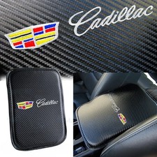 For NEW CADILLAC Carbon Fiber Car Center Console Armrest Cushion Pad Cover 1PCS picture