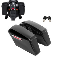Vivid Black Saddle Bags Saddlebag For Harley Touring Street Road Glide 2014-2024 picture