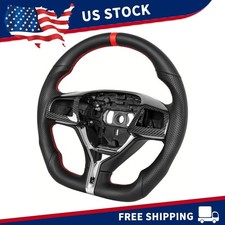 Steering Wheel For 2016-2024 Maserati Levante D-Shape Racing Perforated Leather picture