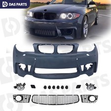 1M Style Front Bumper Fog Lamps Grille For 08-13 BMW E82 E88 1 Series 128i 135i picture