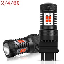 2/4/6X 2x LED Stop Brake Tail Light Bulb 3157 Red Super Bright Canbus Error Free picture