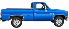 for:1973-87 Chevy/GMC CK Pickup Truck/73-91 Suburban Fender Flare Trim 4Pc 1