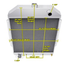 ER Champion 4 Row Radiator Ford Configuration for 1949-1953 Ford Cars V8 Engine picture