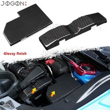 2PC Real Carbon Fiber For Honda Civic Type R 2023+ Engine ECU Fuse Box Cover Kit picture