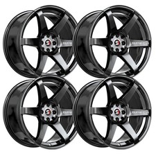(Set-4) Spec-1 SPT-32 17x8 5x108/5x114.3 42mm Gloss Black wheels rims 17 Inch picture