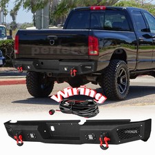 Steel Rear Bumper For 2003-2009 Dodge RAM 2500 3500 w/LED Lights & Sensor & Wire picture