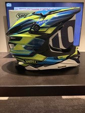 Shoei VFX-W VFX-EVO VFX W06Motocross Dirt Bike Helmet Size M Blue/Green/White picture