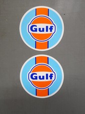 2x Gulf Livery decals Gasoline Oil sticker NHRA Sponsor Racing Petro Choose Size picture