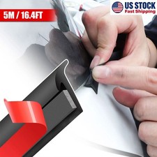 16.4FT Rubber Edge Trim T-Type Seal Strip Car Windshield Edge Weather Stripping picture