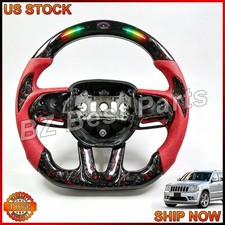 LED Carbon fiber Steering Wheel for Dodge Charger Hellcat Jeep SRT 8 2015-2025 picture
