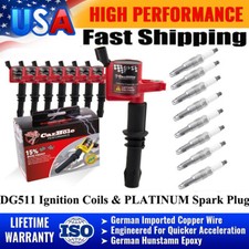 8 Pack Ignition Coils and Spark Plugs For Ford F-150 4.6/5.4L V8 2004-2010 DG511 picture
