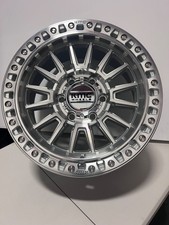 (4) 17X8.5 KM557 VISTA GLOSS SILVER MACHINED RIM (6X139.7-10MM) TACOMA SILVERADO picture