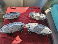 2007-2021 INFINITI G37 M37 Q50 Q60 Q70 AKEBONO CALIPERS BRAKE SET FRONT REAR RED picture