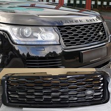 Front Grille For 2013-17 Land Rover Range Rover Vogue L405 W/Emblem Gloss Black picture