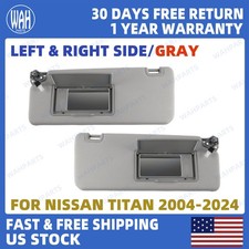Pair for 2004-2024 Nissan Titan Gray Sun Visor w/Light 96401-EZ70B 96400-EZ70B picture