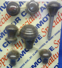 Vintage NORS 1946 Ford Deluxe Dash Knob Set Chocolate 51A-9270-A picture