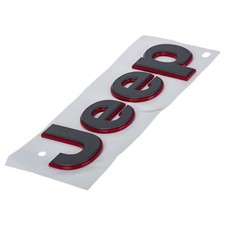 18-25 JEEP WRANGLER JL GRAY W/RED OUTLINE FENDER NAMEPLATE BADGE EMBLEM MOPAR picture