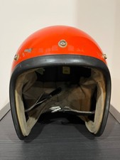 Vintage BELL Toptex 1970 Motorcycle Helmet Orange openface picture