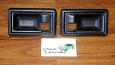 70-74 Camaro Firebird Door Handle Black Bezel Pair Inside Cup Escutcheon Insert picture