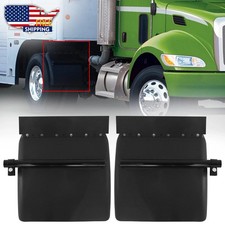 Quarter Fenders For Semi Truck 24x24 Freightliner Kenworth Peterbilt Set Black picture