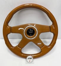 MOMO Wood Steering Wheel  Brown Vintage Used JDM Japan picture
