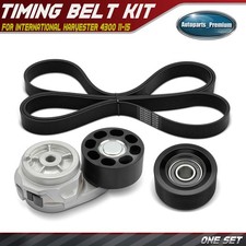 3x Serpentine Belt Drive Component Kit for International Harvester 4300 11-15 picture