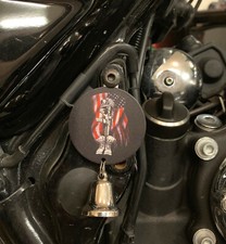 Battlefield Cross Round Bell Hanger / Mount Motorcycle Harley Bolt & Ring  picture