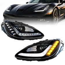 LED Projector Headlights Assembly fit for 2005-2013 Chevy Corvette C6 L+R picture