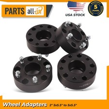 4pcs 2'' Hubcentric Wheel Spacers 5x5.5 Adapters 9/16 Studs For Dodge Ram 1500 picture