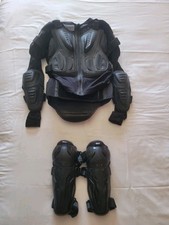 BILT Amped Jacket Black With Knee Guards Size Small *Missing One Shoulder Strap* picture
