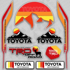 Toyota TRD Pro Off Road Mountain Car 3D Logo Sticker Vinyl Decal Stripes Decor picture