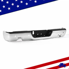 1-Piece Rear Bumper Fit 2009-2018 Dodge Ram 1500 w/ Dual Exhaust & Sensor Holes picture