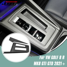 Matte Carbon Fiber Center Console Panel Trim For VW Golf 8 GTD GTI MK8 2022-2025 picture