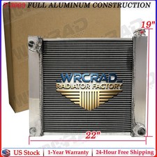 2 Rows Universal High Performance Aluminum Radiator For Chevy GM SBC BBC 22