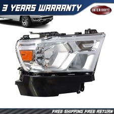 Headlight Headlamp Passenger Right  For 2019-2023 Dodge RAM 1500 Chrome Halogen picture